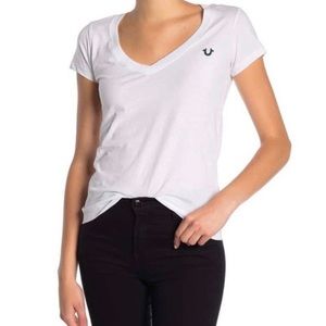 TRUE RELIGION Buddha V-Neck Shirt Short Sl…